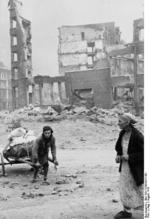 Two Russian women in the ruins of Stalingrad, Russia, Aug 1942