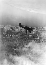 Ju 87 Stuka dive bomber over Stalingrad, Russia, Oct 1942, photo 2 of 3
