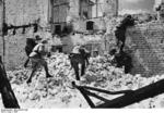 Soviet troops fighting in the ruins of Stalingrad, Russia, late 1942 or early 1943