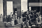 The defendants at the International Military Tribunal for the Far East, Ichigaya Court, Tokyo, Japan, May-Jun 1946