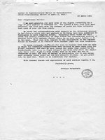 Message from General Douglas MacArthur to Congressman Joseph Martin, 20 Mar 1951