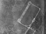 Reconnaissance photograph of the southern area of Heito Airfield, Heito (now Pingdong), Taiwan, 13 Oct 1944; photo taken by aircraft from USS Wasp