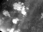 Aerial view of Heito Airfield, Taiwan from a B-29 bomber, 16 Oct 1944