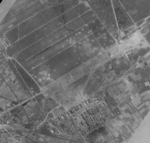 Aerial view of Kagi Airfield, southern Taiwan, post 14 Jan 1945 raid
