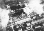 Kagi Airfield under carrier aircraft attack, Taiwan, 12 Oct 1944, photo 1 of 5