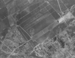 Aerial view of Kagi Airfield, Tainan, Taiwan, 1944-1945