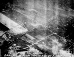 Matsuyama Airfield, Taihoku (now Taipei), Taiwan under attack by aircraft from USS Bunker Hill, 12 Oct 1944, photo 3 of 3