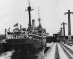 Transport USS Henderson in the Panama Canal, 1930s