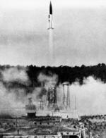Launching of a V-2 rocket, Peenemünde, Germany, summer 1943