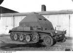 Modified SdKfz 10 halftrack vehicle at Peenemünde Army Research Center, Germany, 1940s