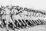 Chinese troops marching in Ramgarh, India, 1943