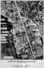 USAAF reconnaissance photograph of Nippon Aluminium Company facilities on the coast of Takao Harbor on the site of the former Reigaryo Airfield, southern Taiwan, Nov 1943