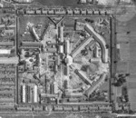 Aerial view of Taihoku Prison in Taihoku (now Taipei), Taiwan, 17 Jun 1945