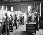 Sailors in coppersmith class, Washington Navy Yard, Washington DC, United States, 8 Jun 1935