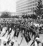 Hitler Youth members on parade during a visit to Japan, fall 1938, photo 2 of 2
