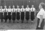 Members of the League of German Girls on a parade ground, Germany, 1938