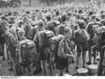 Hitler Youth members preparing for a trip to Bodensee (Lake Constance) in southern Germany, date unknown