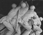Sculptor Felix de Weldon working on the plaster model of the US Marine Corps War Memorial, circa 1954, photo 7 of 7