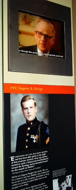 Private First Class Eugene Sledge video exhibit at the National Museum of the Marine Corps, Quantico, Virginia, United States, 15 Jan 2007