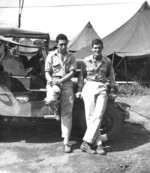 USAAF 3rd Bomb Group photographers Jack Heyn and George Tackaberry, Hollandia Airfield, Dutch New Guinea, Jul 1944