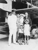 Japanese Navy officer and his family, circa 1940s