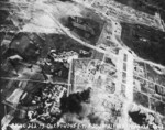 Shinchiku Airfield under US Navy carrier aircraft attack, Taiwan, 12 Oct 1944, photo 2 of 2