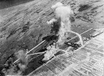 Shoka Airfield in Shoka (now Changhua), Taiwan under US Navy carrier aircraft attack, 12 Oct 1944, photo 1 of 2