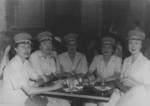 Carolyn Orehovic (second from right) and other women US Marines at the 400 Restaurant and Cocktail Lounge, Washington DC, United States, 1943