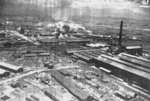 Kagi butanol plant under attack by B-25 bombers of 3rd Bombardment Group, USAAF 5th Air Force, Kagi (now Chiayi), Taiwan, 3 Apr 1945, photo 4 of 5