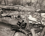 Aircraft wreckage, France, 1945