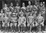 Japanese 15th Army Lieutenant General Renya Mutaguchi (front row, center) with his officers, Burma, 1943; front row, left to right: Lieutenant General Motoso Yanagida of 33rd Division, Lieutenant General Shinichi Tanaka of 18th Division, Mutaguchi, Lieutenant General Yuzo Matsuyama of 56th Division, and Lieutenant General Kotoku Sato of 31st Division