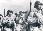 Chinese troops marching in Burma, circa 1942; note German M1935 helmets
