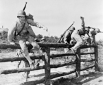 US Army troops training at Camp Edwards, Massachusetts, United States, circa 1942