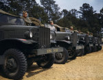 A US Marine Corps motor detachment in New River, North Carolina, United States, May 1942