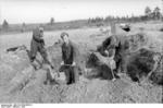 German troops digging trenches, Soviet Union, 1942