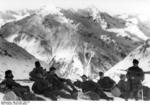 German mountain troops in the Caucasus region of southern Russia, near Mount Elbrus, 1942