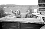 Finnish women of the Lotta Svärd organization on air raid warning duty, Finland, circa 1940s