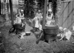 Finnish women of the Lotta Svärd organization on kitchen duty, Finland, 1941