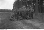 Nazi Party SA men on exercise in a field, Niederbarnim, Brandenburg, Germany, 1932