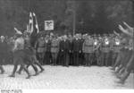 German SA men marching in Bad Harzburg, Germany, 11 Oct 1931