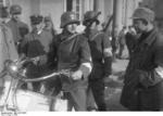 German Nazi SA men with rifles and motorcycle, Neustadt, Bavaria, Germany, 1923