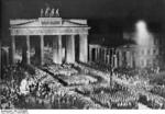 Nazi Party SA parade at the Brandenburg Gate, Berlin, Germany, 1930s