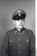 Portrait of a German guard (rank SS-Unterscharführer) of Mauthausen Concentration Camp, date unknown