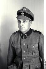 Portrait of a German SS guard of Mauthausen Concentration Camp, date unknown