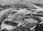 Aerial view of the Guilin Infantry Training Center, China, late 1943