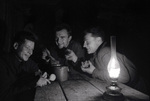 Soviet troops having a meal in the field, late 1941