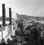 Damaged dam on the Dnieper River, Ukraine, 1943