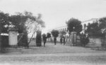 The entrance of the headquarters of the Mountain Artillery Brigade of the Japanese Taiwan Army, Taihoku, Taiwan, circa 1920