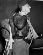 Technical Sergeant Jacob Eierman, who had participated in the Doolittle Raid in Apr 1942, at Mitchel Field, New York, United States, date unknown