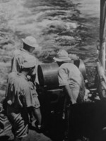 Japanese sailors aboard a warship, 1941-1943